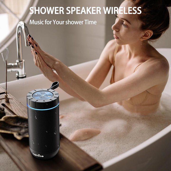 comiso Altavoz Bluetooth, altavoz portátil impermeable IP65 con son...