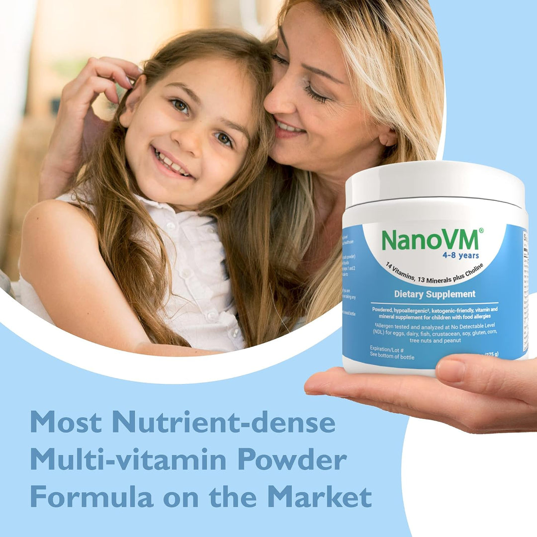 NanoVM 4-8 años, Multivitamínico para niños sin alérgenos, vitamina...