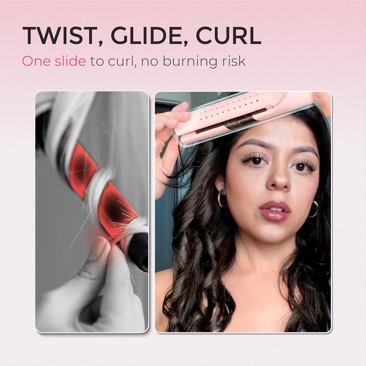 TYMO Airflow 2.0 - Plancha rizadora de pelo 2 en 1, rizador de pelo...