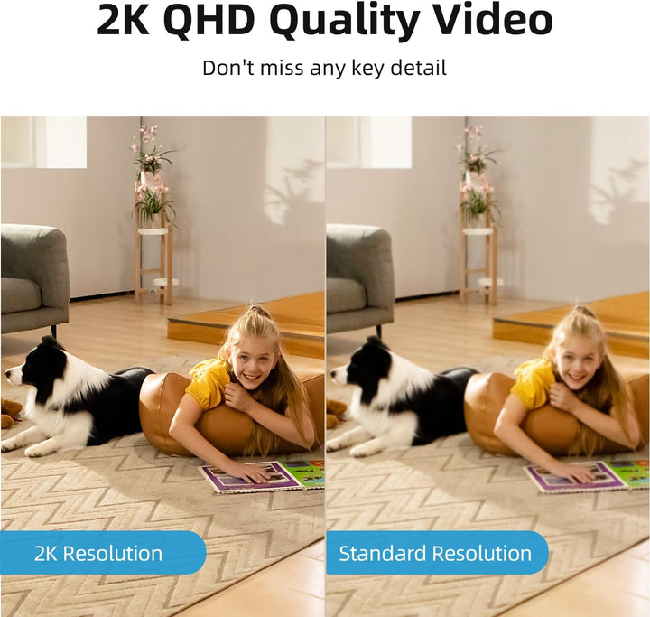 aosu Cámara de seguridad 2K para interiores, monitor de bebé, cámar...
