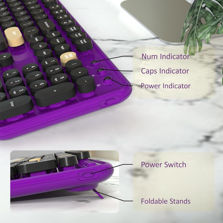 Combos de teclados de computadora inalámbricos y mouse, teclado ret...