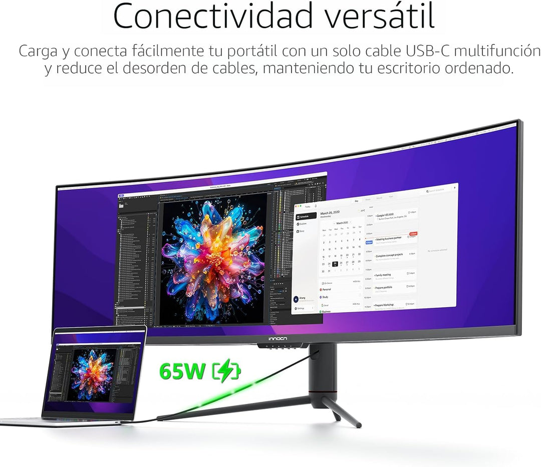 INNOCN Monitor curvo para juegos de 49" 144Hz Ultrawide 32:9 WD...