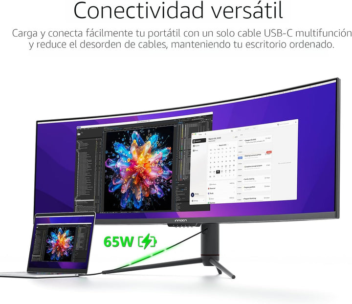 INNOCN Monitor curvo para juegos de 49" 144Hz Ultrawide 32:9 WD...