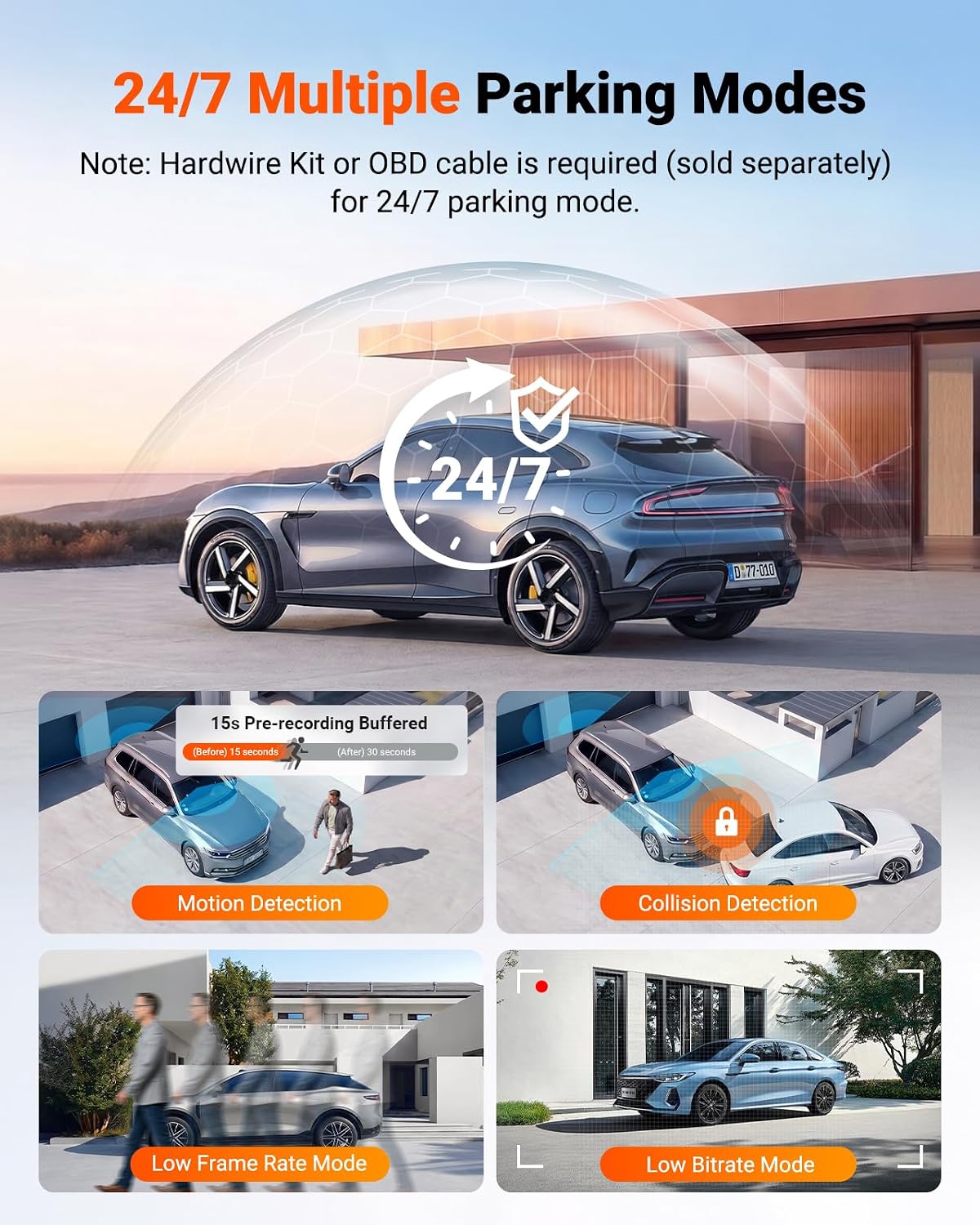 Vantrue N5S 4 canales 360 grados 2.7K Dash Cam