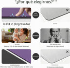 Tapete de yoga ancho de grosor (0.394 pulgadas), antideslizante, antidesgarros, tapete de pilates extra grande de 72 x 35 pulgadas para entrenamientos en casa, gimnasio y estiramiento de suelo con