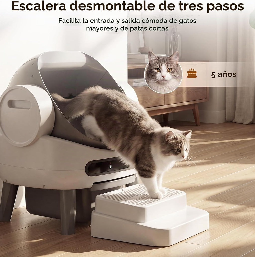 Caja de arena automática, caja de arena de autolimpieza superior abierta