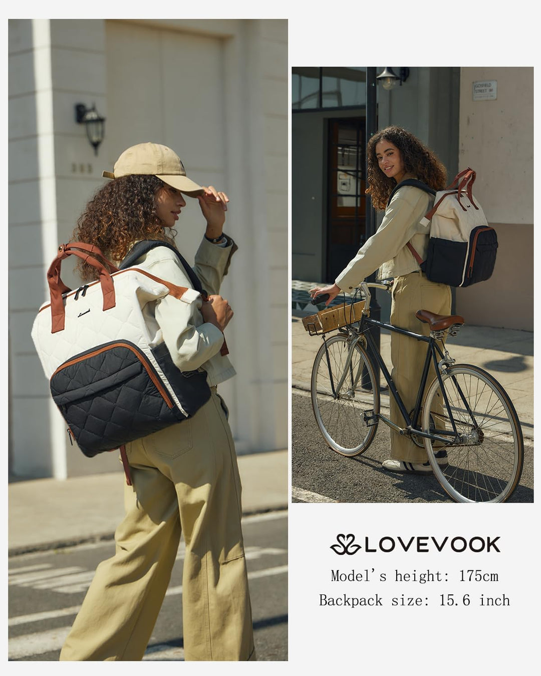LOVEVOOK Mochila para laptop para mujer, mochila de viaje de trabaj...