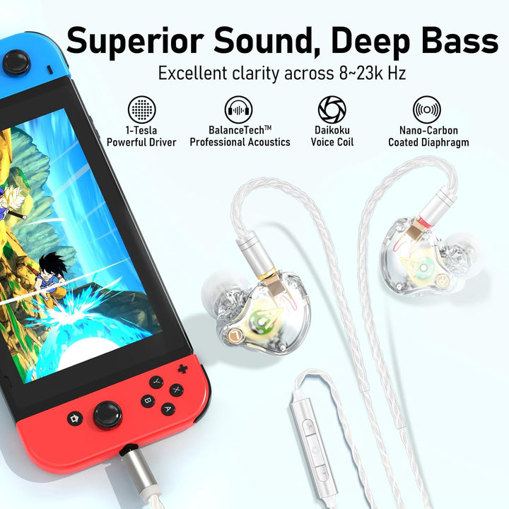 Vibes - Auriculares con cable 202M - Auriculares HiFi in Ear Monito...