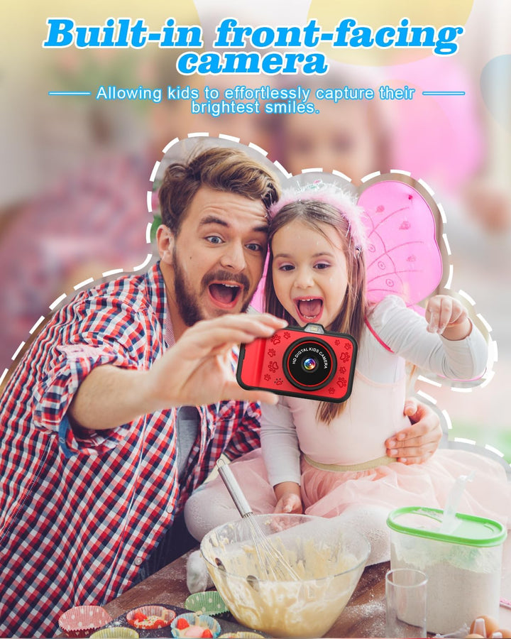 Cámara para niños de 35 pulgadas pantalla grande de 48 MP