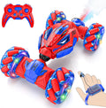 Único auto de acrobacias RC giratorio de 360° con detección de gestos 4WD, Araña roja