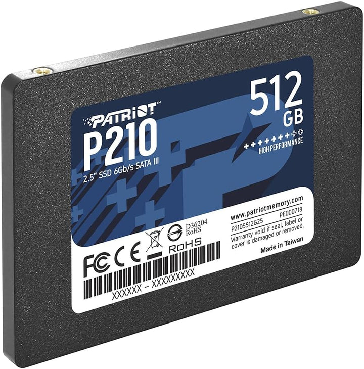 Patriot P210 512GB Unidad SSD Interna - SATA 3 2.5" - Unidad de...