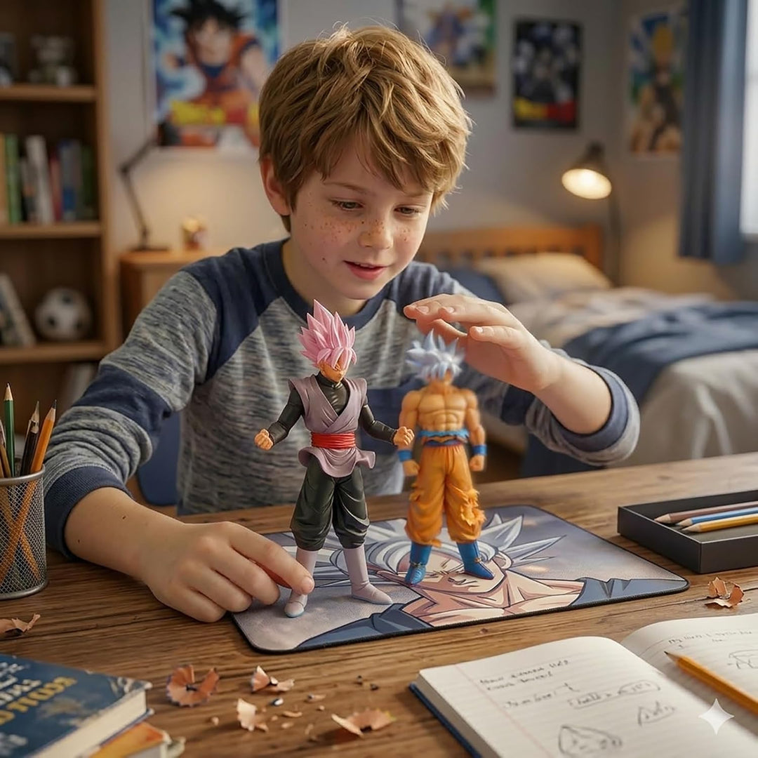Juego de figuras de acción de superhéroes de anime, figuras de guer...