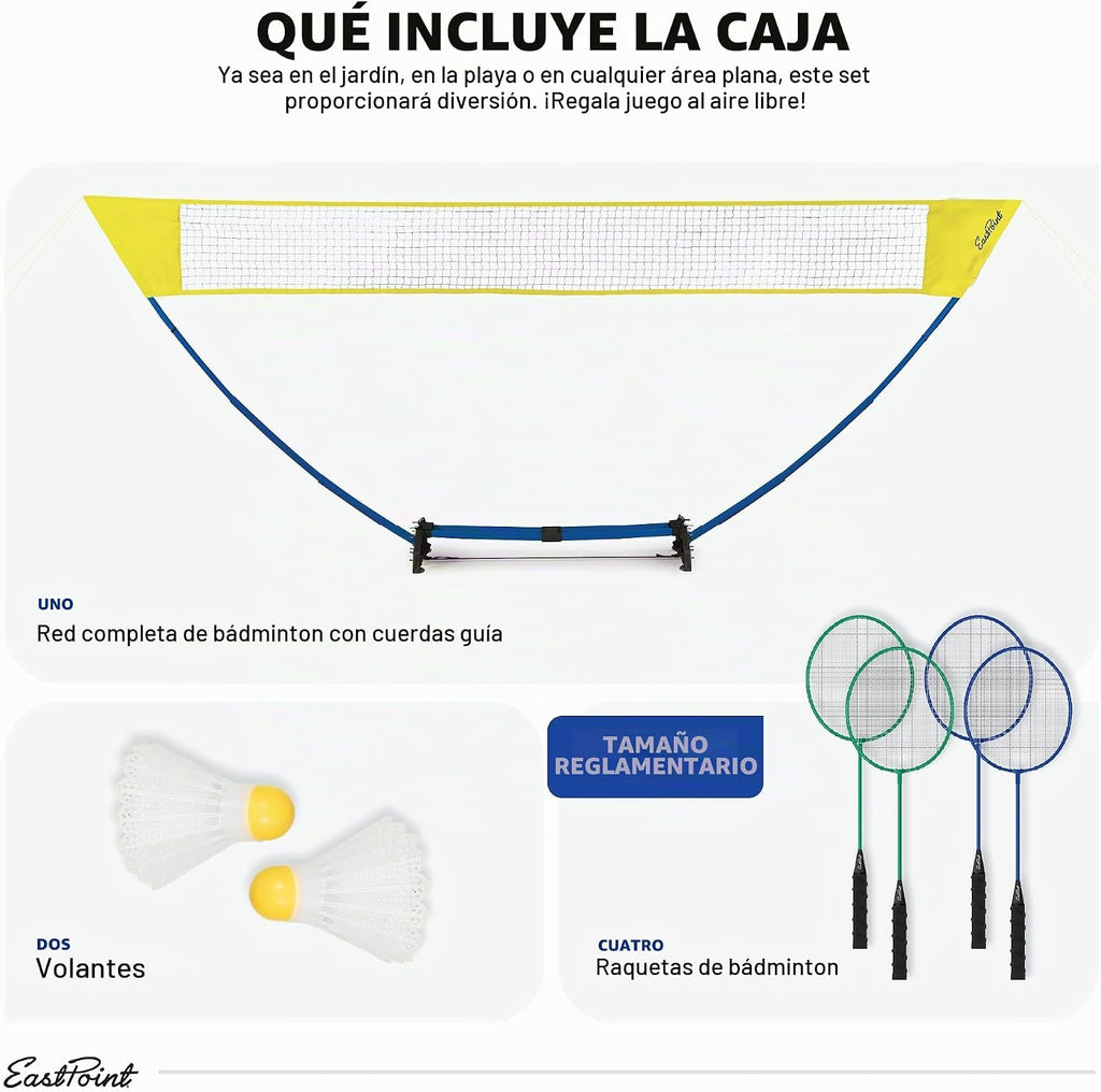 Conjunto de Bádminton de Configuración Fácil EastPoint Sports