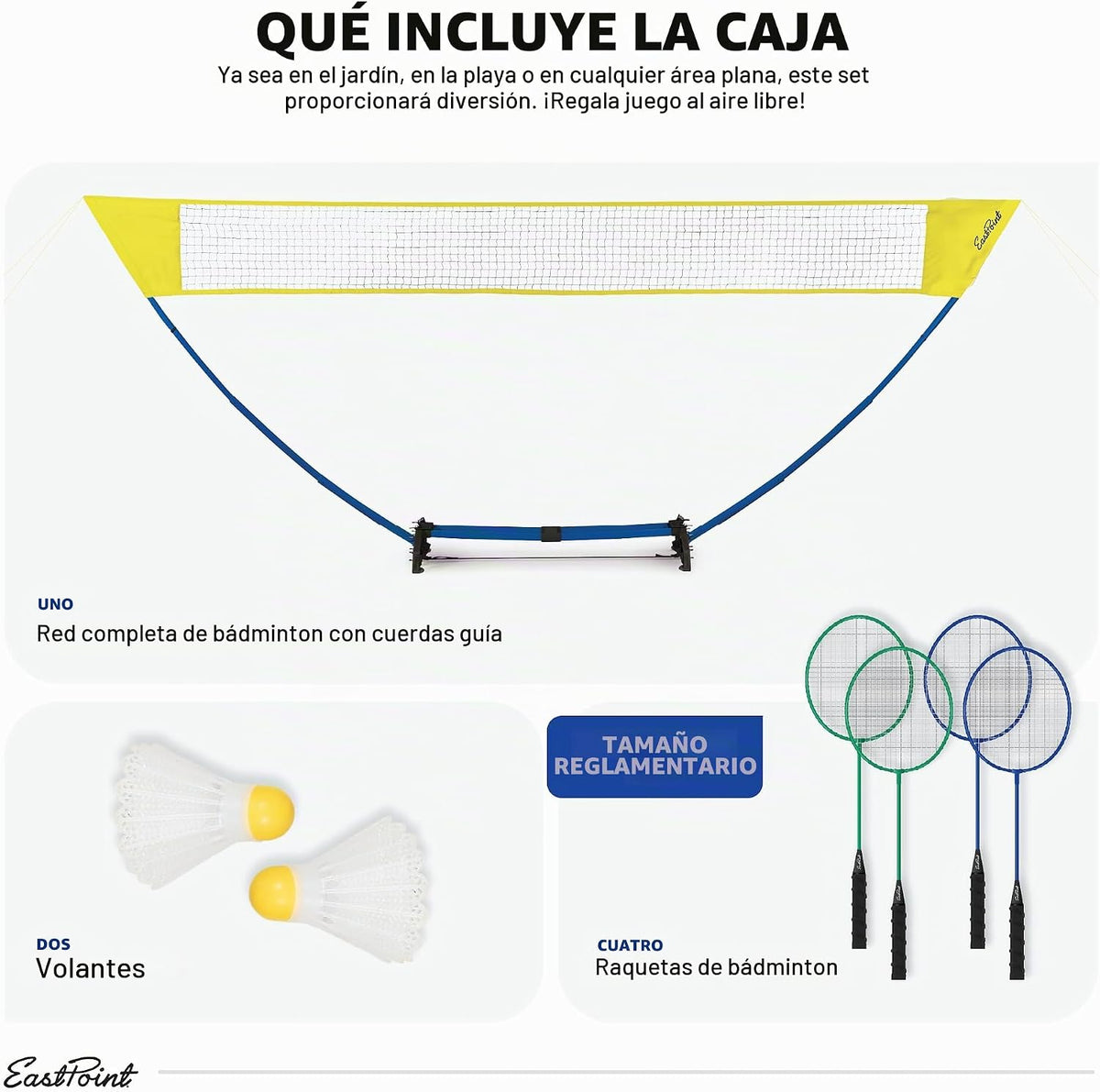 Conjunto de Bádminton de Configuración Fácil EastPoint Sports