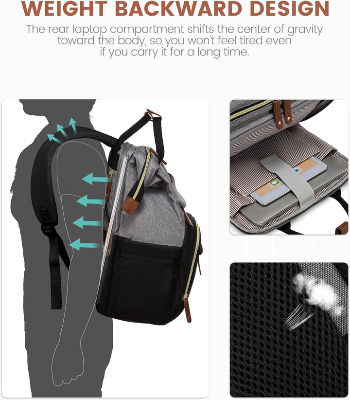 LOVEVOOK - Mochila para laptop de mujer, 17.3'' impermeable...