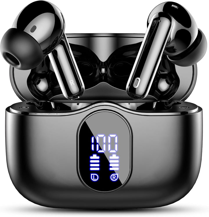 Auriculares inalámbricos, auriculares Bluetooth 5.4 con graves esté...
