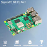 RasTech Raspberry Pi 5 Kit 8GB RAM con funda Pi 5, enfriador activo...