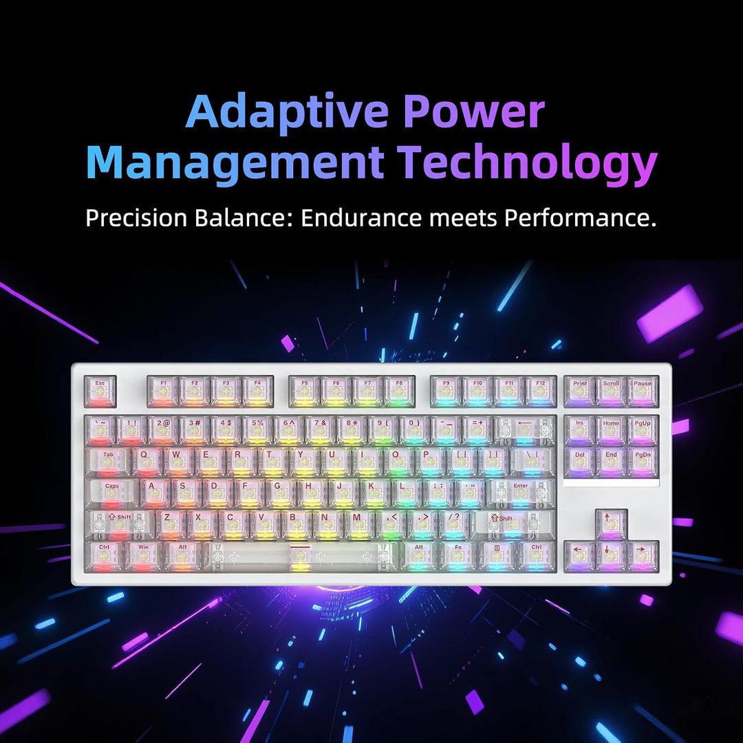 IROK Teclado mecánico con cable FE87 V2, doble tasa de sondeo de 8...
