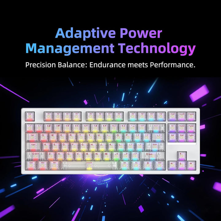 IROK Teclado mecánico con cable FE87 V2, doble tasa de sondeo de 8...