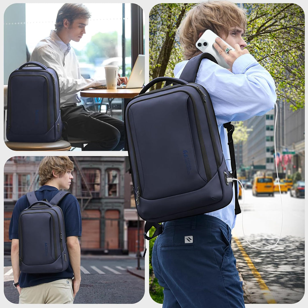 hk Mochila para laptop para hombres con puerto de carga USB para ne...