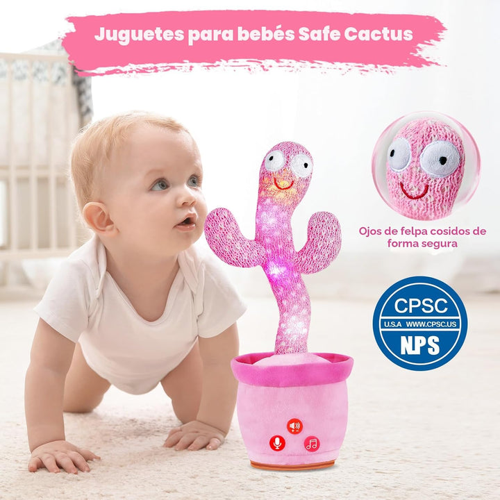SANJOIN Juguete de Cactus Bailarín que Habla para Bebés y Niños Peq...