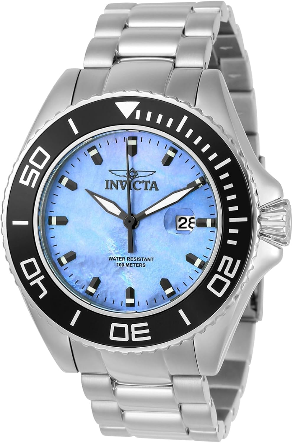 Invicta 23067 Pro Diver Reloj analógico de cuarzo japonés, plateado, para hombre