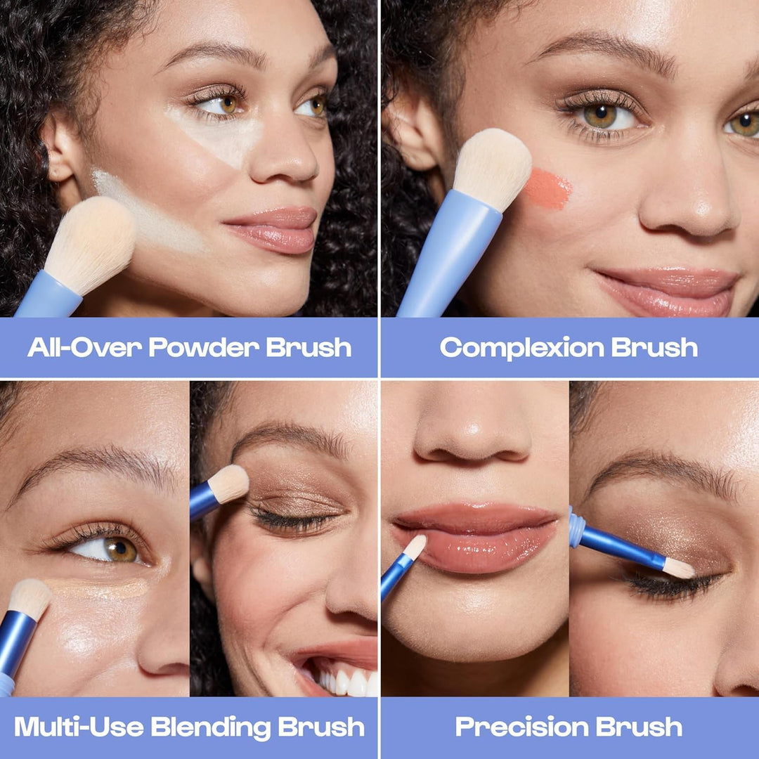 Alleyoop Overachiever - Juego de brochas de maquillaje de viaje 4 e...