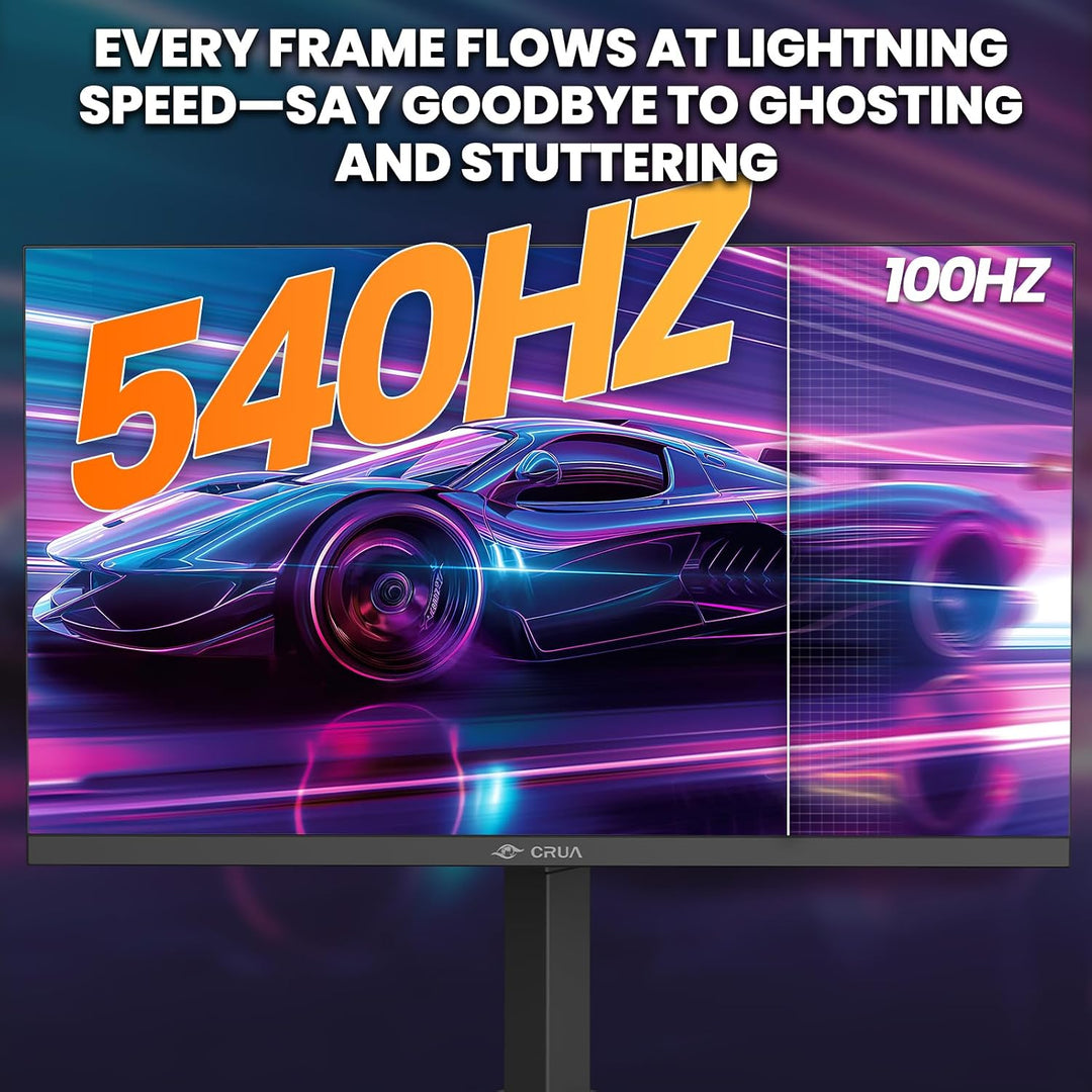 CRUA - Monitor para juegos IPS FHD 540Hz de 27 pulgadas, FreeSync,...