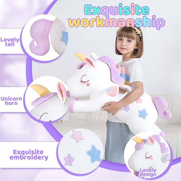 Tianmihou Animal de Peluche Grande Unicornio de 32'', Lindo...