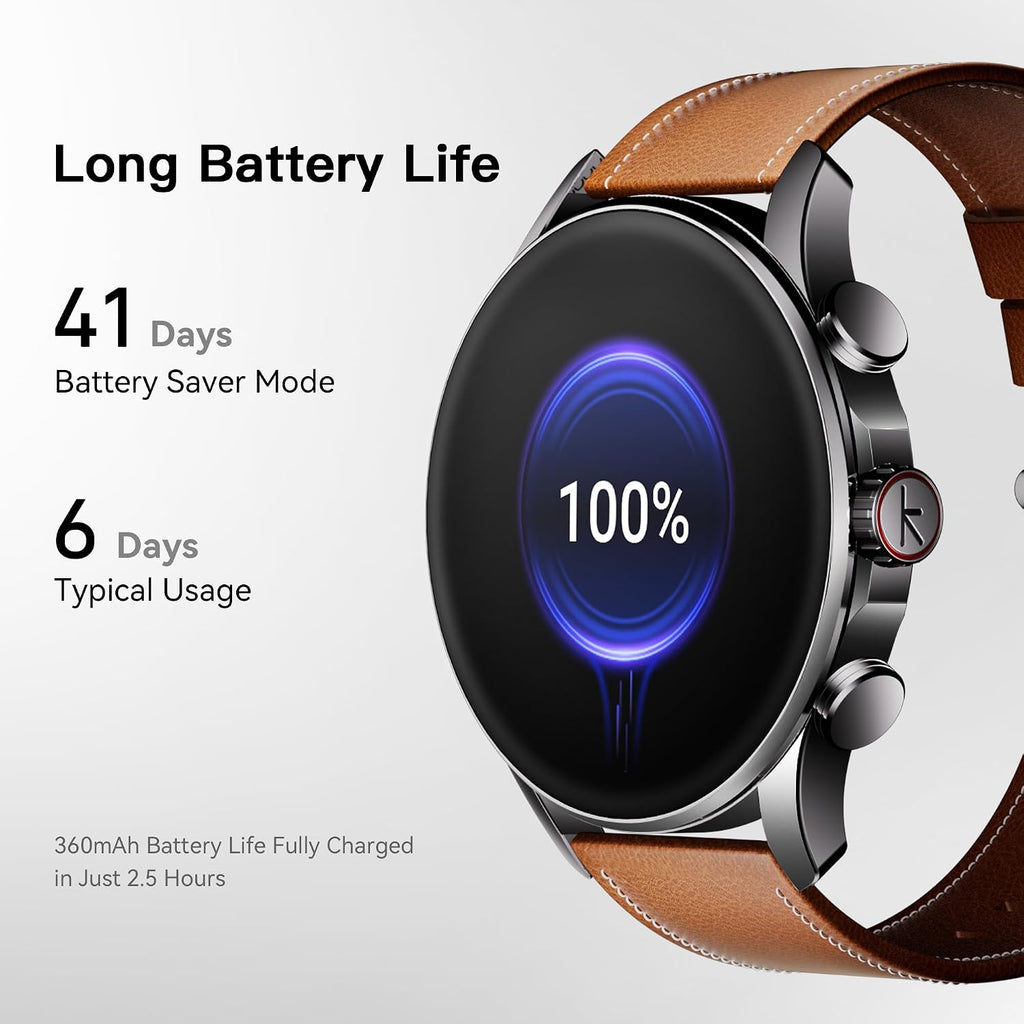 Kieslect Reloj inteligente para hombres y mujeres, compatible con Android y iPhone, pantalla AMOLED de 1.43 pulgadas, rastreador de actividad física con respuesta/hacer llamadas, monitor de frecuencia cardíaca impermeable IP68/sueño/SpO2, más de 100 modos