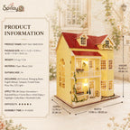 Spilay Kit de Casa en Miniatura DIY para Adultos, Kit de Construcción de Casa de Muñecas en Miniatura