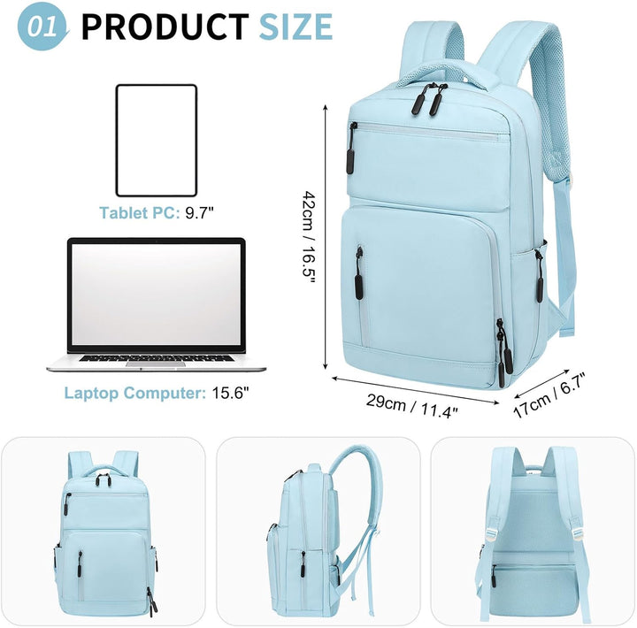 SUIKIHUM Mochila impermeable para portátil para hombres y mujeres,...