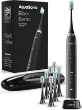 Cepillo de dientes AquaSonic Black Series, ultrablanqueador, 8 cabe...