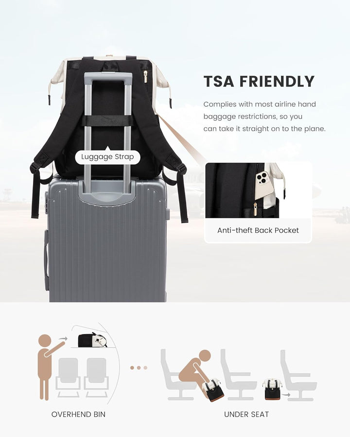 LOVEVOOK Mochila para laptop para mujer, mochila de trabajo convert...