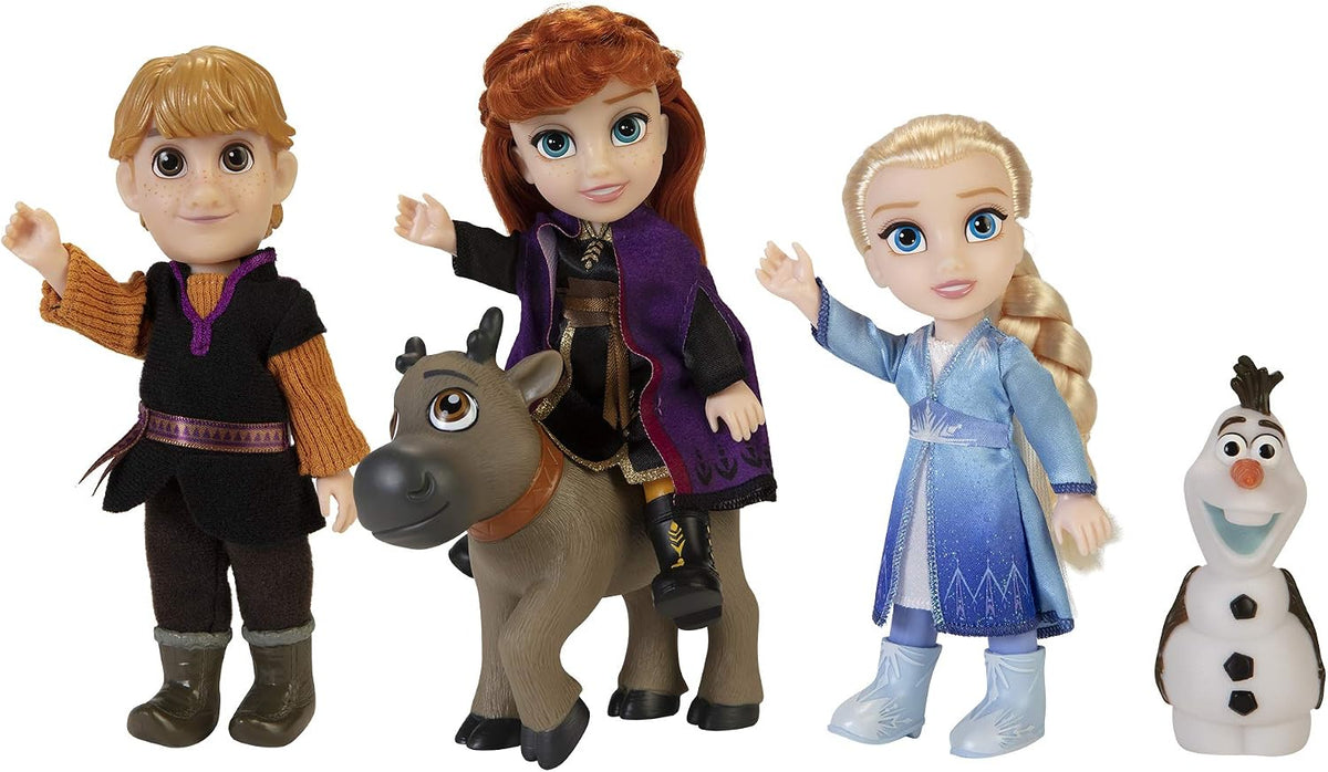 Disney Frozen 2 Set de Regalo de Muñecas Pequeñas - Incluye Elsa, Anna, Kristoff, Olaf y Sven! 6 pulgadas