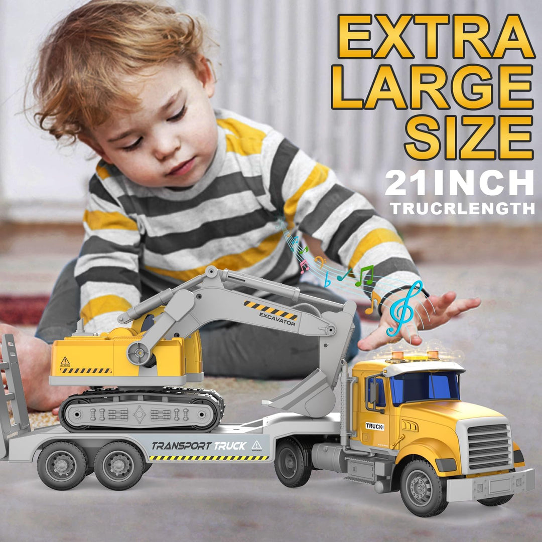 DOWELLIN Transports Trucks - Juguetes para niños, 22 pulgadas, cami...