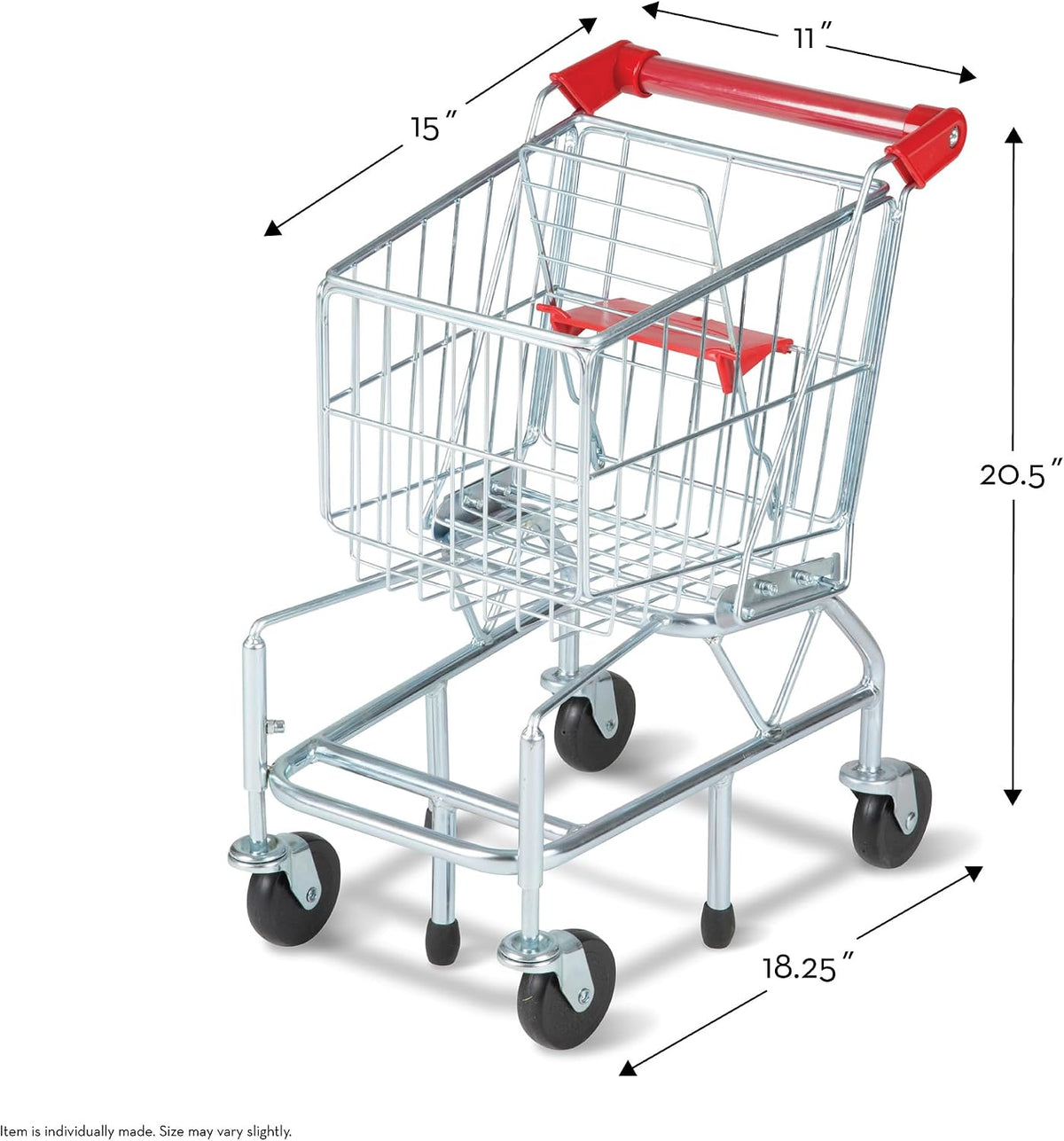 Melissa & Doug - Carrito de compras con marco de metal resistente, Empaque estándar, Estándar