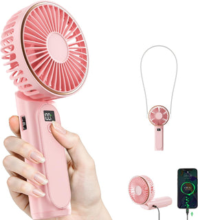 TUNISE Ventilador de Mano Portátil, 4000mAh, 180 Ajustable, 6 Veloc...