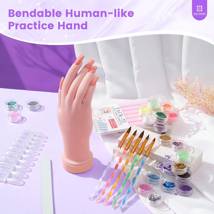 Kit de uñas para principiantes con todo: juego profesional de uñas...