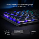 Redragon Teclado mecánico K619 Horus RGB, teclado para juegos con c...