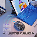 HOTWEEMS Ratón Inalámbrico, Ratón de Computadora D-09 USB Ratones I...