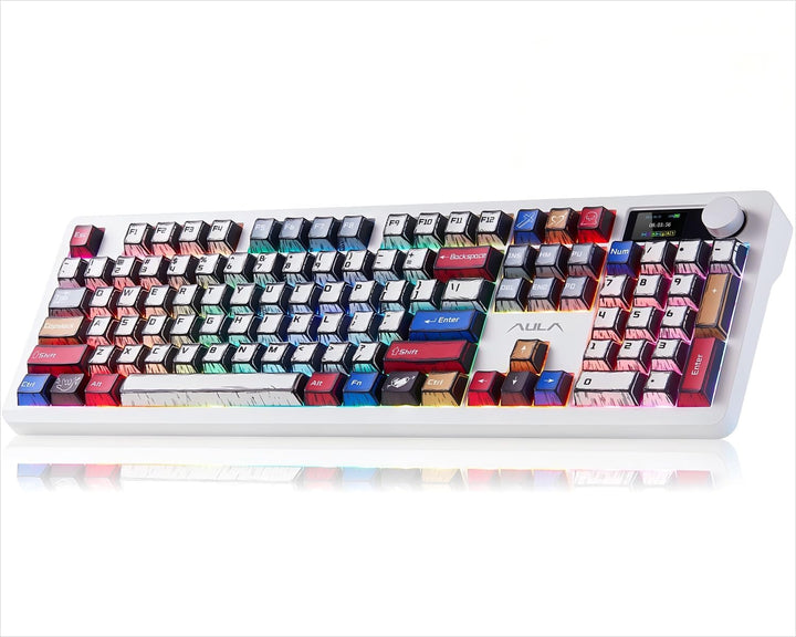 AULA Teclado Mecánico Inalámbrico F106 PRO, Teclado Gaming de Tamañ...