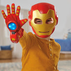 Marvel Iron Man and His Awesome Friends Juego de rol de héroe de alta tecnología, máscara de Iron Man y guante electrónico, juguetes de superhéroes para niños, a partir de 3 años