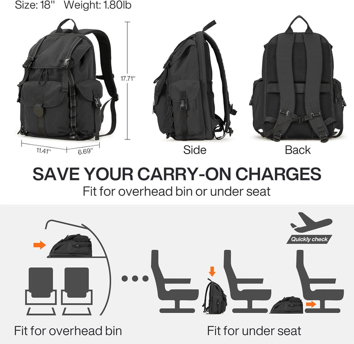 Mochila de viaje mixi, mochila de cabina, mochila para laptop, apro...