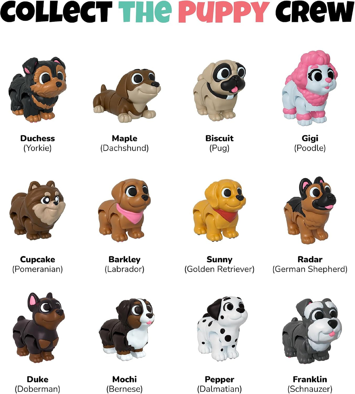 Paquete de 12 juguetes coleccionables para ansiedad de cachorros