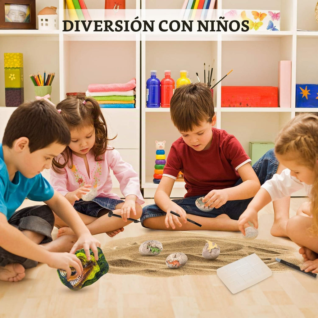 Kit de excavación de fósiles de dinosaurios para niños, kit de excavación de huevos, juguetes para niños de 5-7, 8-12, gran cumpleaños para niños y niñas