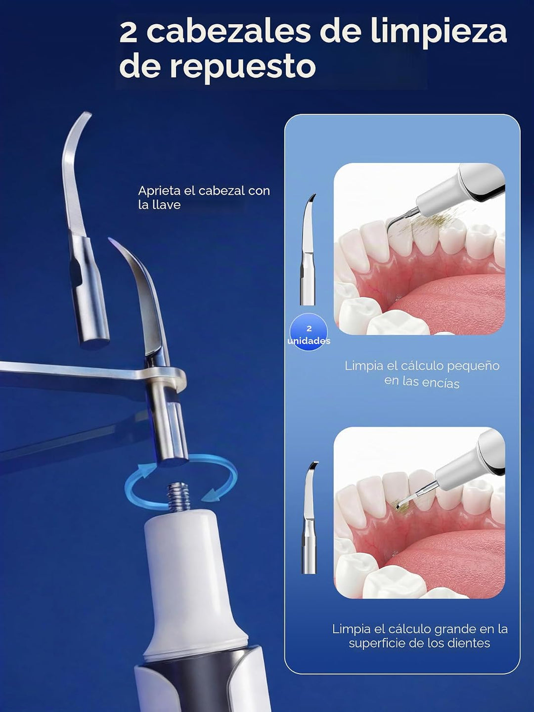 Removedor ultrasónico de placa para dientes, removedor de sarro de...