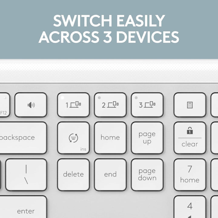 Logitech Signature Slim K950 Teclado inalámbrico, diseño elegante,...