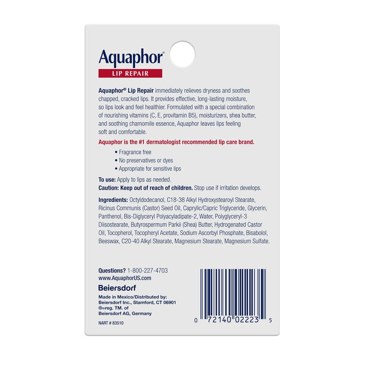 Aquaphor Ungüento para reparación de labios, paquete de bálsamo lab...
