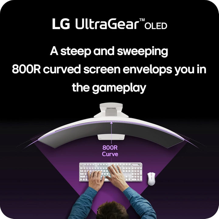 LG 34GS95QE Monitor de juegos Ultragear OLED curvo de 34 pulgadas W...